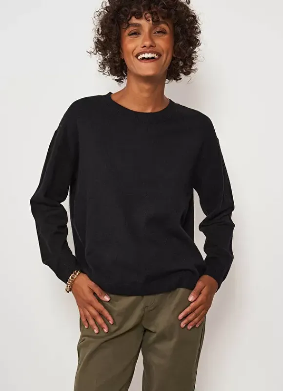 Pull Col Rond Noir Melaniae Sud Express