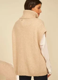 Pull Col Roule Beige Chine Mishapi Sud Express