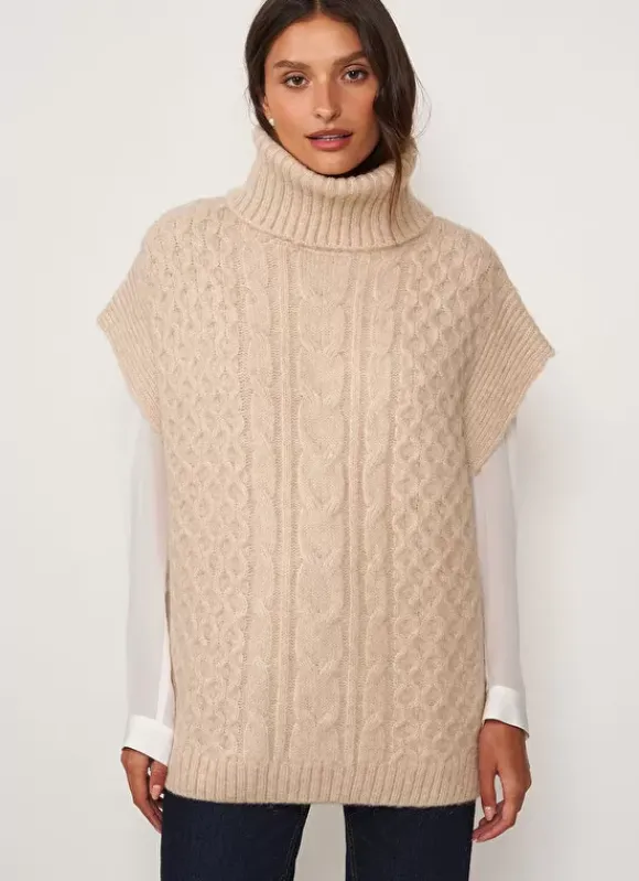 Pull Col Roule Beige Chine Mishapi Sud Express