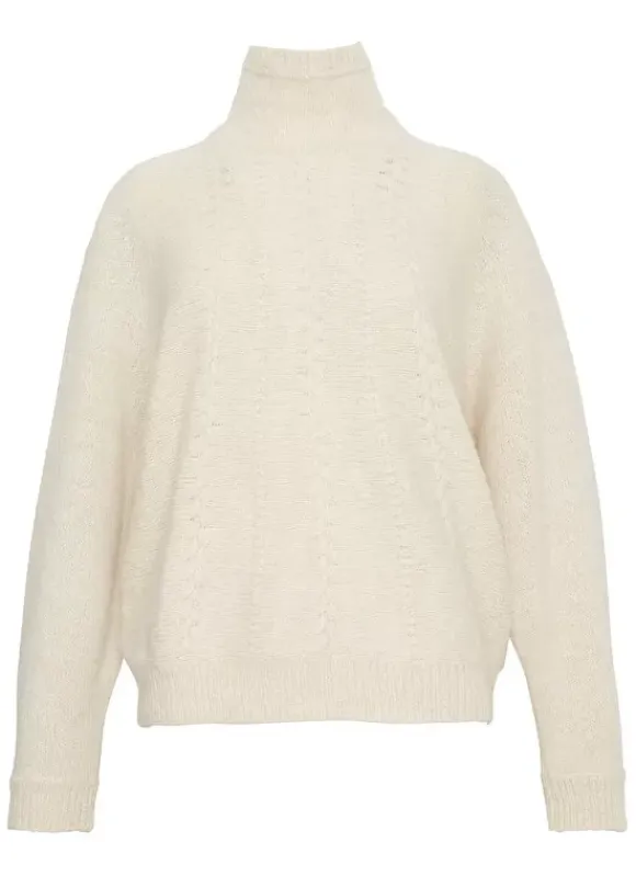 Pull Col Roule Ecru Misha Sud Express