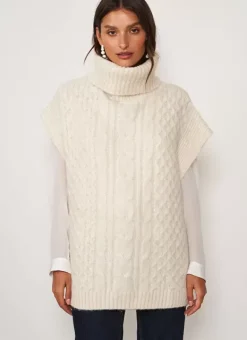 Pull Col Roule Ecru Mishapi Sud Express