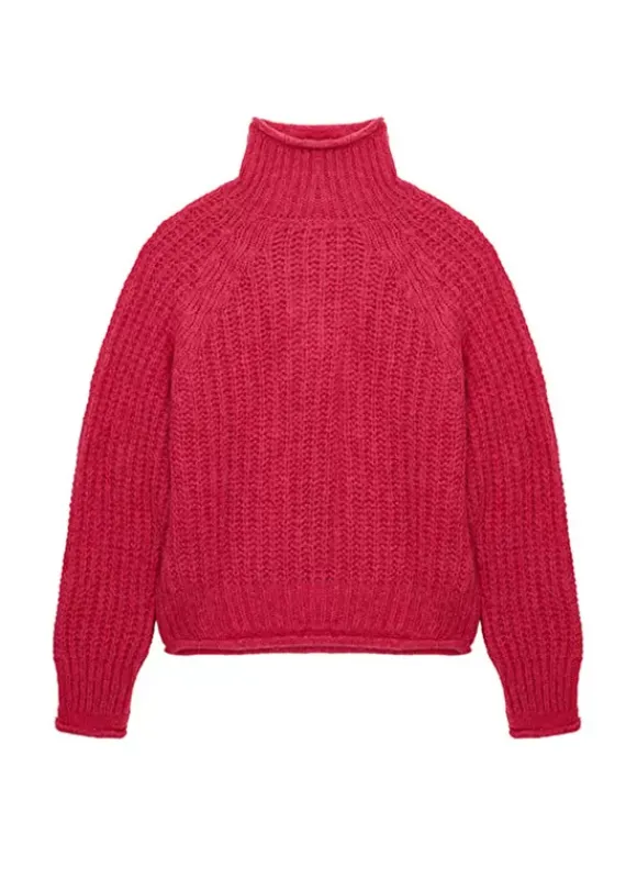Pull Col Roule Framboise Mizabak Sud Express