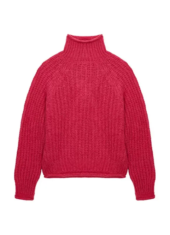 Pull Col Roule Framboise Mizabak Sud Express