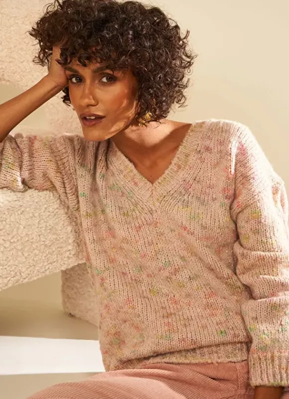 Pull Col V A Sequins Poudre Marissa Sud Express