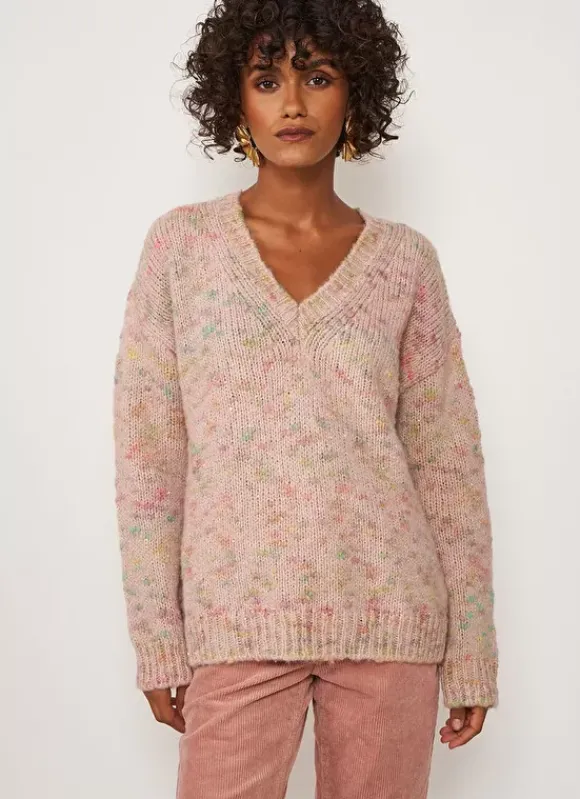 Pull Col V A Sequins Poudre Marissa Sud Express