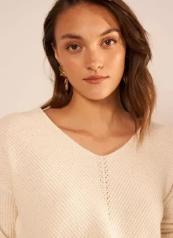 Pull Col V Ecru Mathia Sud Express