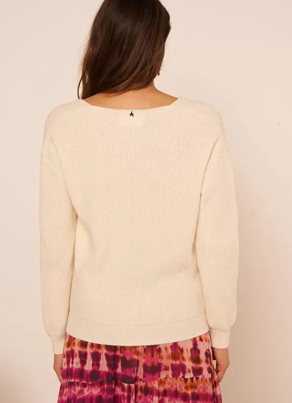 Pull Col V Ecru Mathia Sud Express