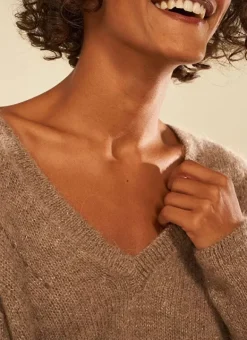 Pull Col V En Mohair Vison Mannakayx Sud Express