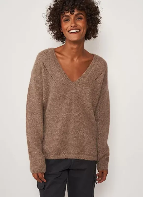 Pull Col V En Mohair Vison Mannakayx Sud Express