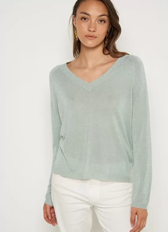 Pull Col V Irise Amande Madeleine Sud Express