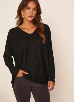 Pull Col V Sans Emmanchures Noir Maboutou Sud Express
