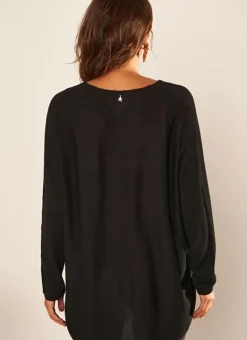 Pull Col V Sans Emmanchures Noir Maboutou Sud Express