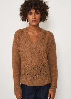 Pull Col V Vison Margot Sud Express