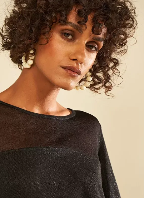 Pull Details Transparents Noir Mory Sud Express
