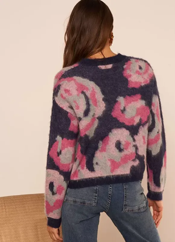 Pull Imprime Fleuri Marine Muscari Sud Express