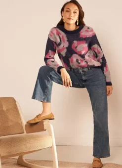 Pull Imprime Fleuri Marine Muscari Sud Express