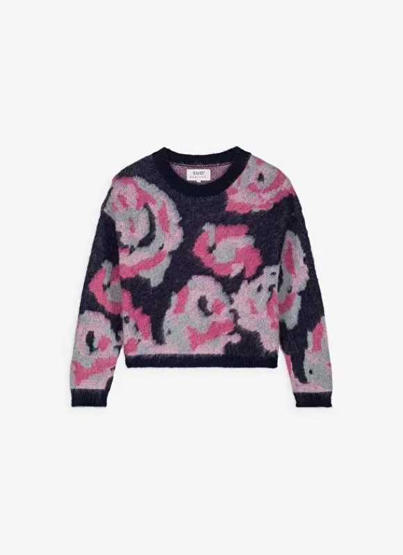 Pull Imprime Fleuri Marine Muscari Sud Express