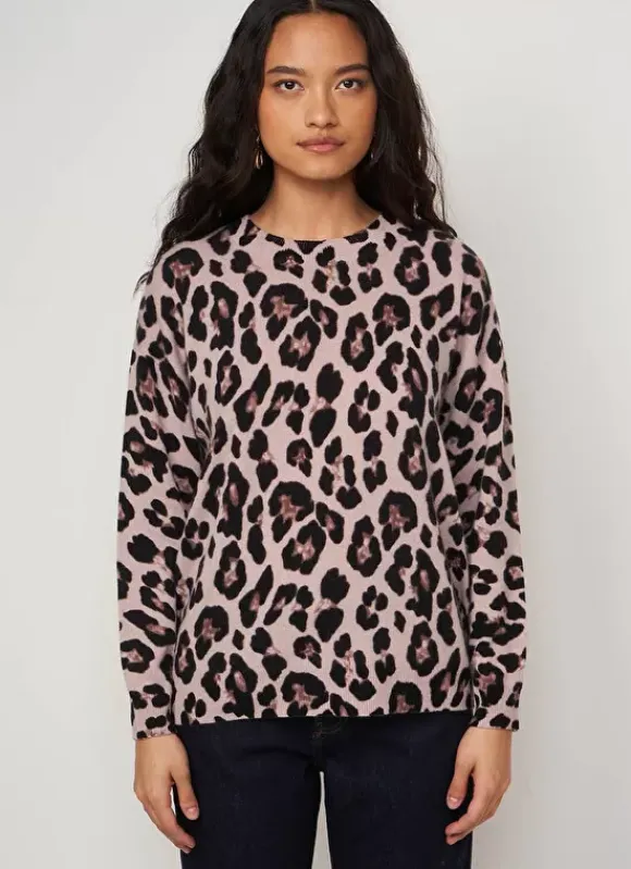Pull Leopard 100% Cachemire Camel Maricka Sud Express