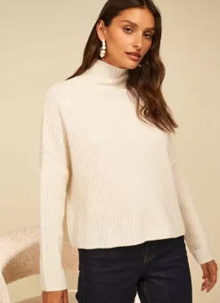 Pull Pur Cachemire A Cotes Milk Monetalou Sud Express