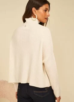 Pull Pur Cachemire A Cotes Milk Monetalou Sud Express