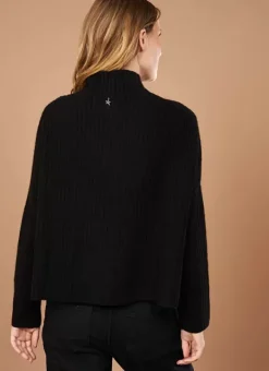 Pull Pur Cachemire A Cotes Noir Monetalou Sud Express