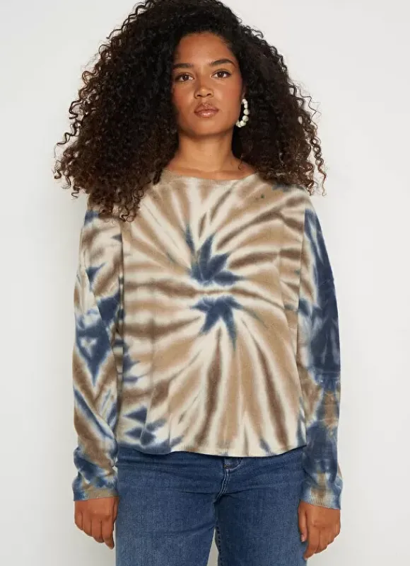 Pull Tie&Dye 100% Cachemire Kaki Marcopi Sud Express