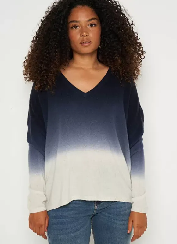 Pull Tie&Dye 100% Cachemire Marine Monjack Sud Express