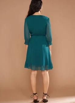 Robe Cache-Coeur A Manches Longues Bouteille Rokima Sud Express