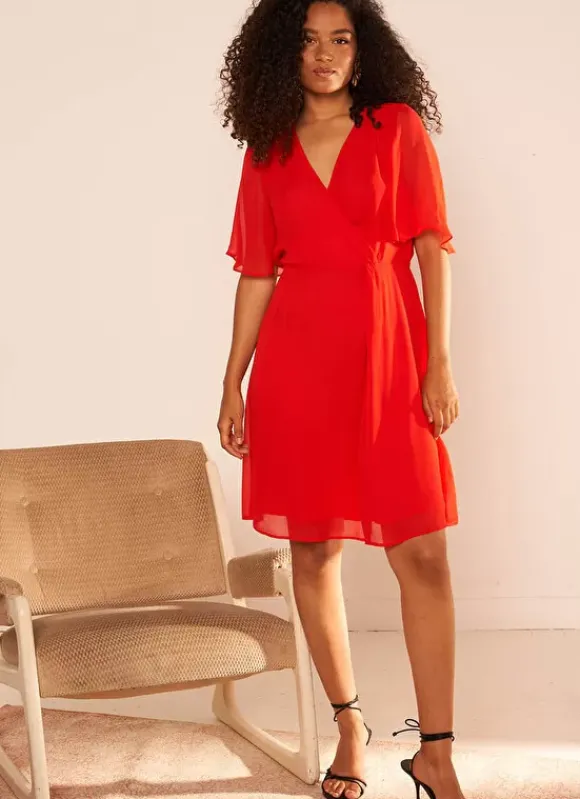 Robe Courte Elegante Rouge Rachibi Sud Express