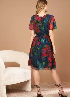 Robe Courte Encolure V Noir Razzaia Sud Express