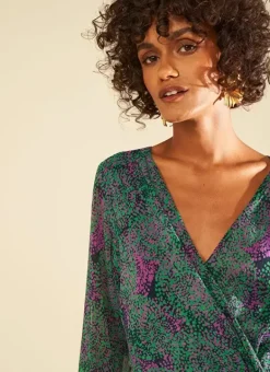 Robe Courte Imprimee Vert Rowie Sud Express