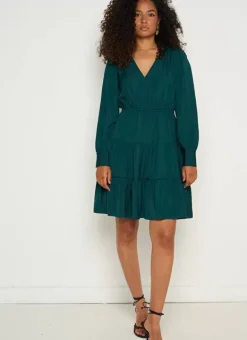 Robe Courte Satin A Encolure V Bouteille Rascalou Sud Express