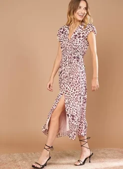 Robe Longue Encolure V Poudre Raeva Sud Express