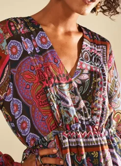 Robe Longue Imprimee Kaki Ralage Sud Express