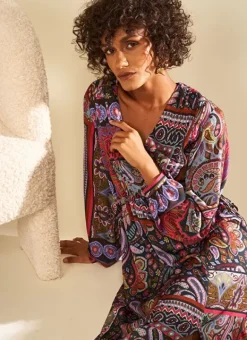 Robe Longue Imprimee Kaki Ralage Sud Express