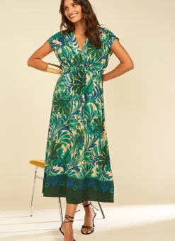 Robe Longue Imprimee Vert Rivienne Sud Express