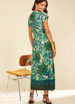 Robe Longue Imprimee Vert Rivienne Sud Express