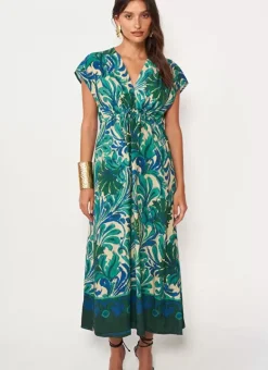 Robe Longue Imprimee Vert Rivienne Sud Express