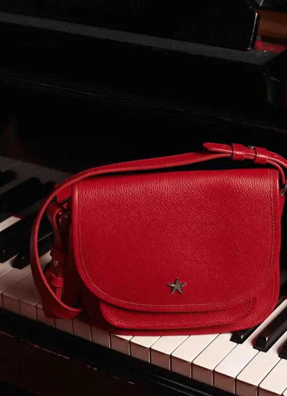 Sac Besace En Cuir Rouge Suny Sud Express