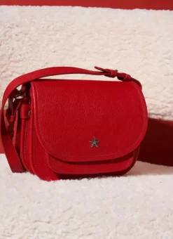 Sac Besace En Cuir Rouge Suny Sud Express