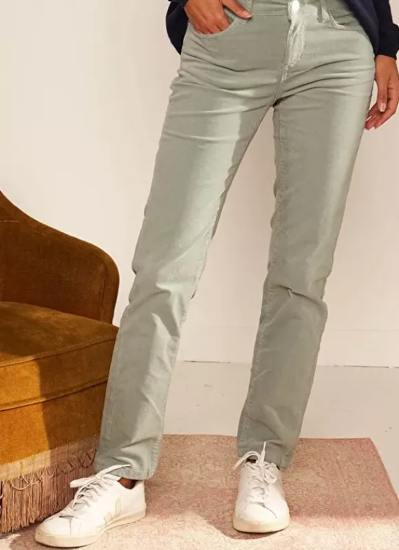 Slim En Velours Cotele Amande Pasha Sud Express