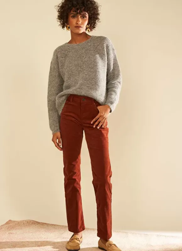 Slim En Velours Cotele Brique Pasha Sud Express