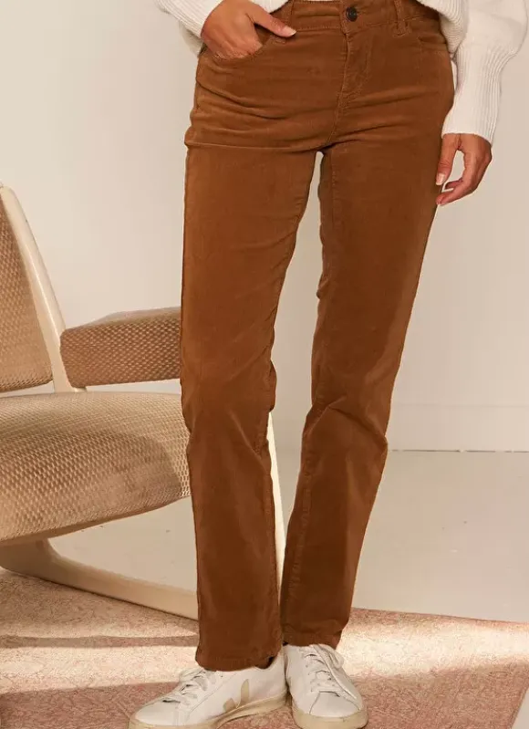 Slim En Velours Cotele Camel Pasha Sud Express