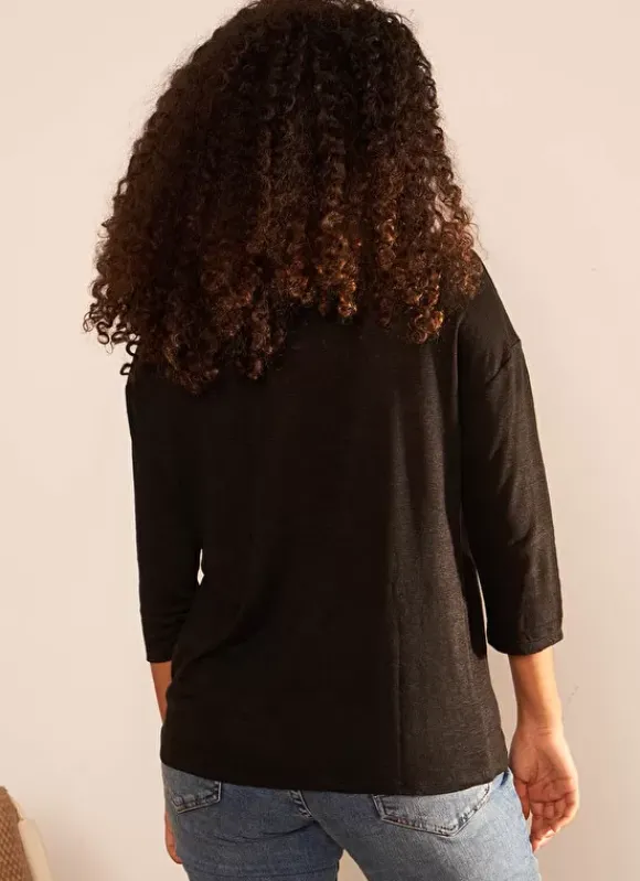 Tee-Shirt Basique Noir Tonia Sud Express