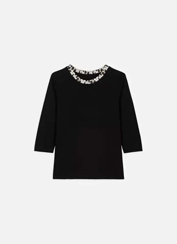 Tee-Shirt Detail Leopard Noir Thilda Sud Express