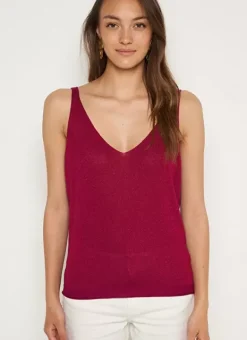 Top Details Maille Scintillante Framboise Demoiselles Sud Express