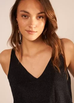 Top Details Maille Scintillante Marine Demoiselles Sud Express