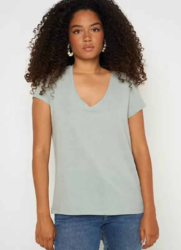T-Shirt A Col Rond Amande Thelma Sud Express