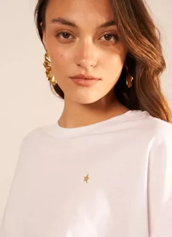 T-Shirt A Col Rond Blanc Tricia Sud Express
