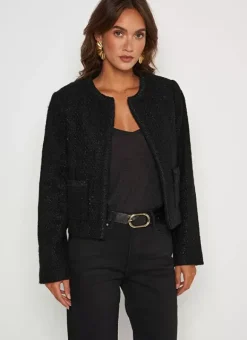Veste En Tweed Noir Valentine Sud Express